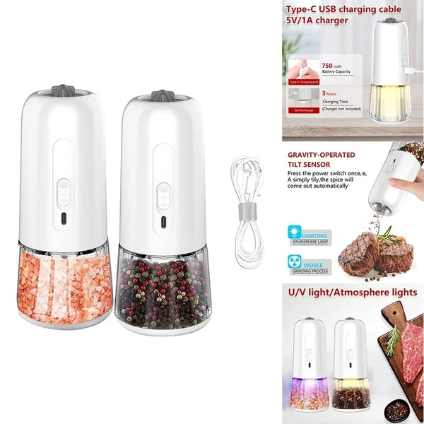 New Electric Salt And Pepper Grinder With LED Light